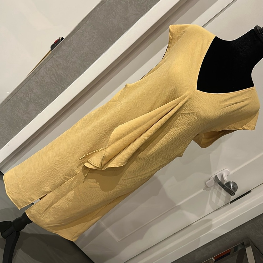 Zara mustard yellow dress